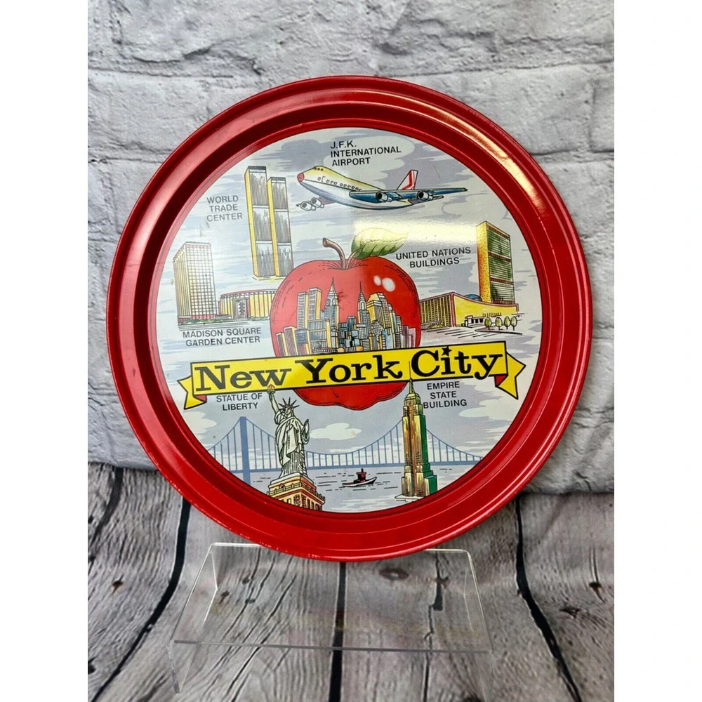 New York‎ City Tin Plate w/World Trade Center